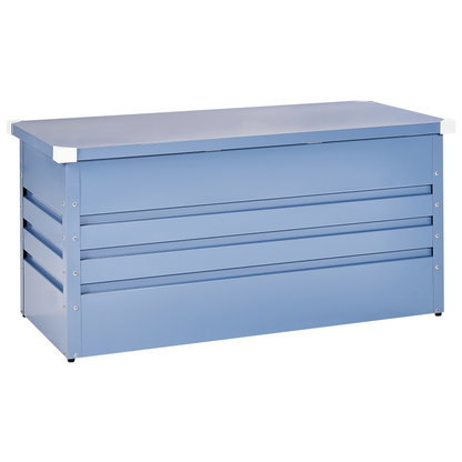 Blue 400L Outdoor Storage Box Galvanized Steel