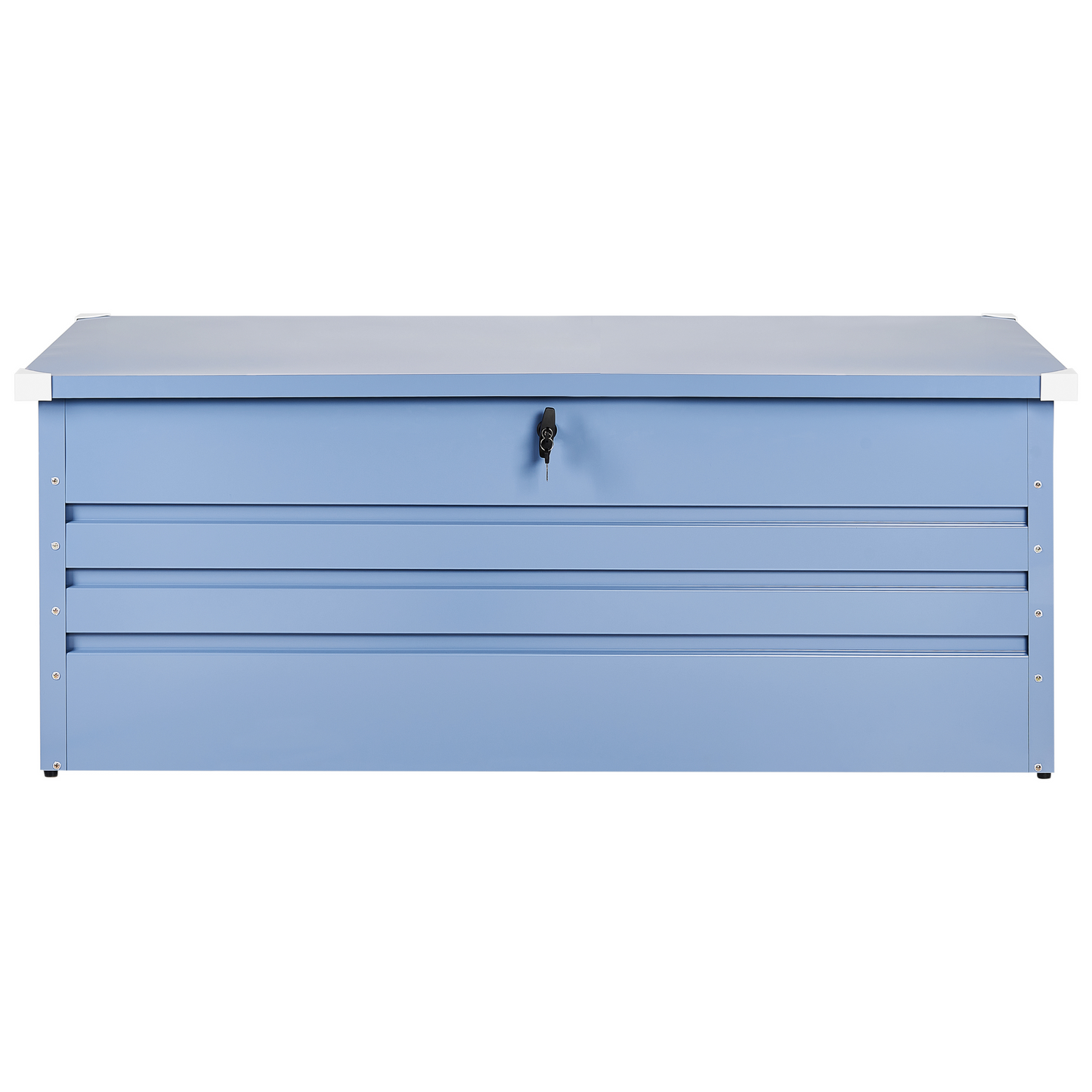 Outdoor Storage Box Blue Galvanized Steel 600 L Industrial Garden