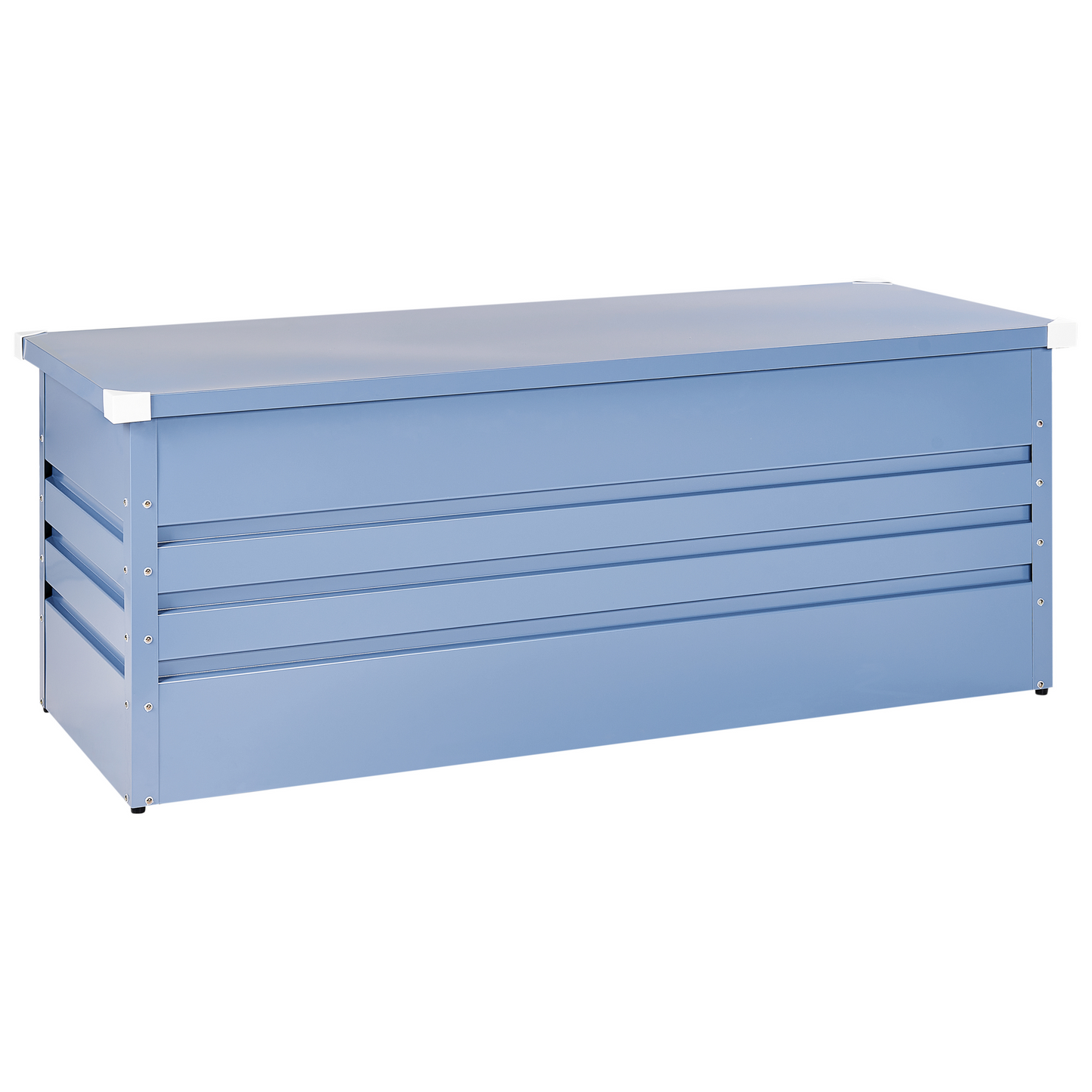 Outdoor Storage Box Blue Galvanized Steel 600 L Industrial Garden