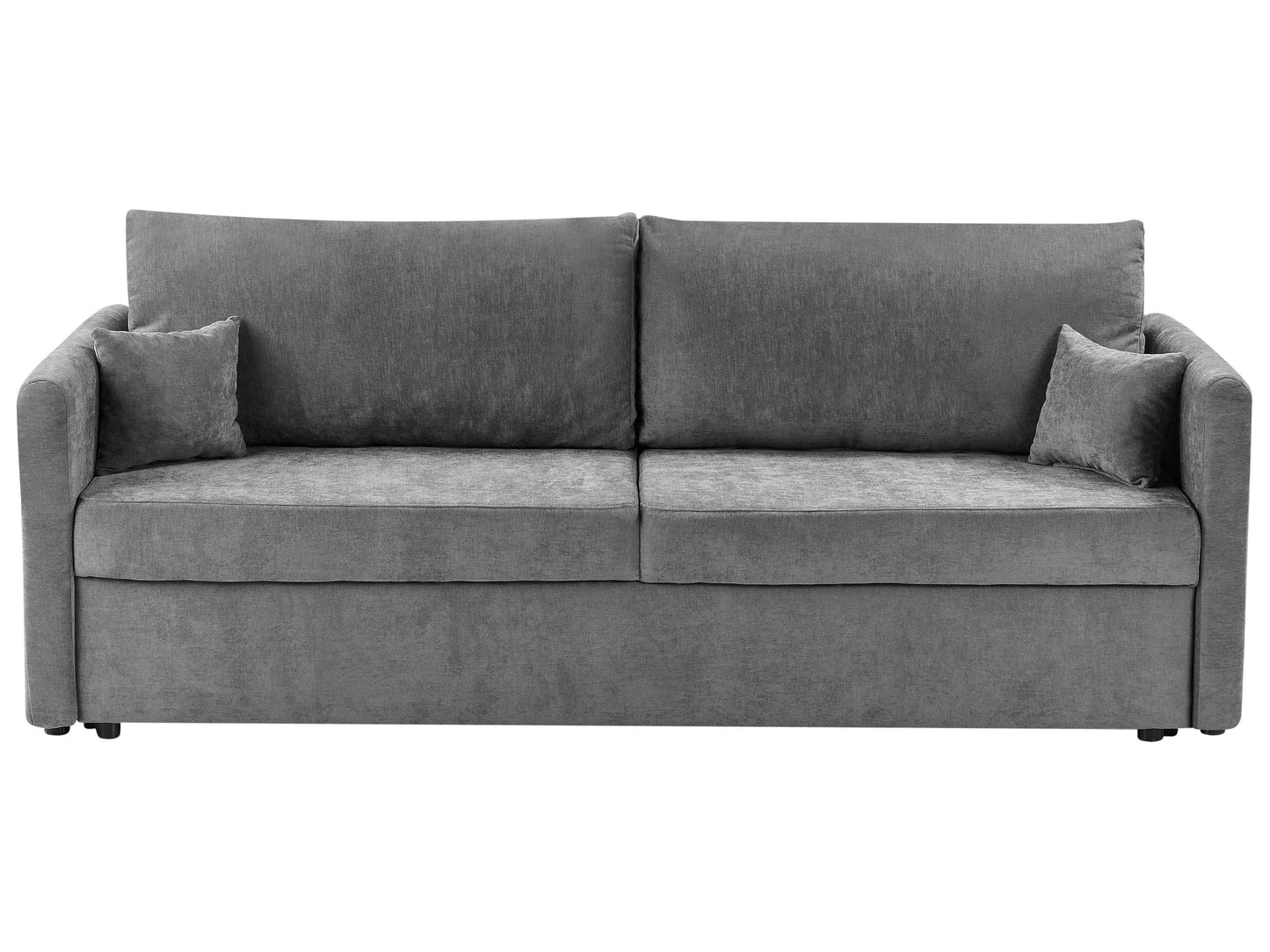 3 Seater Light Grey Chenille Sofa Bed With Storage