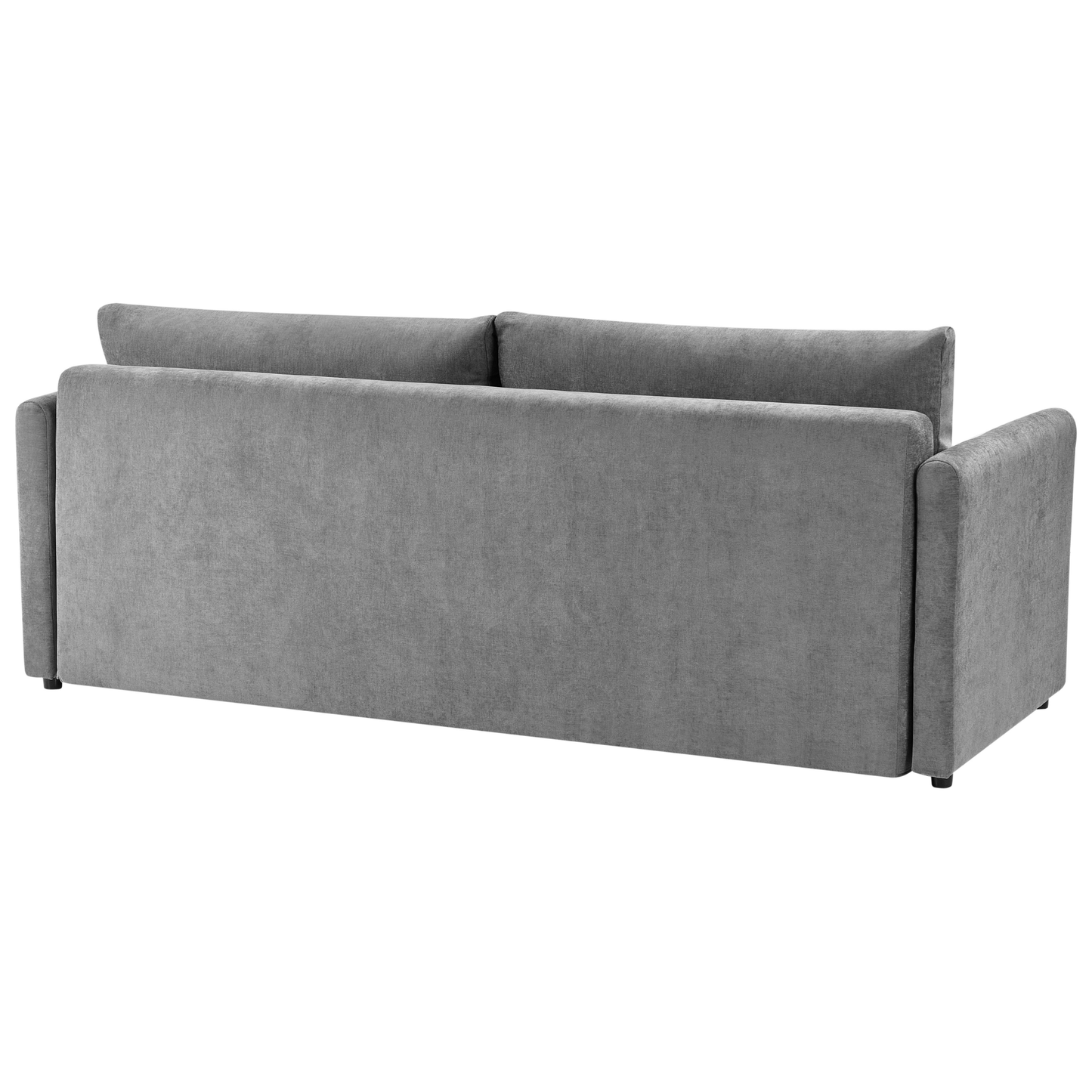 3 Seater Light Grey Chenille Sofa Bed With Storage