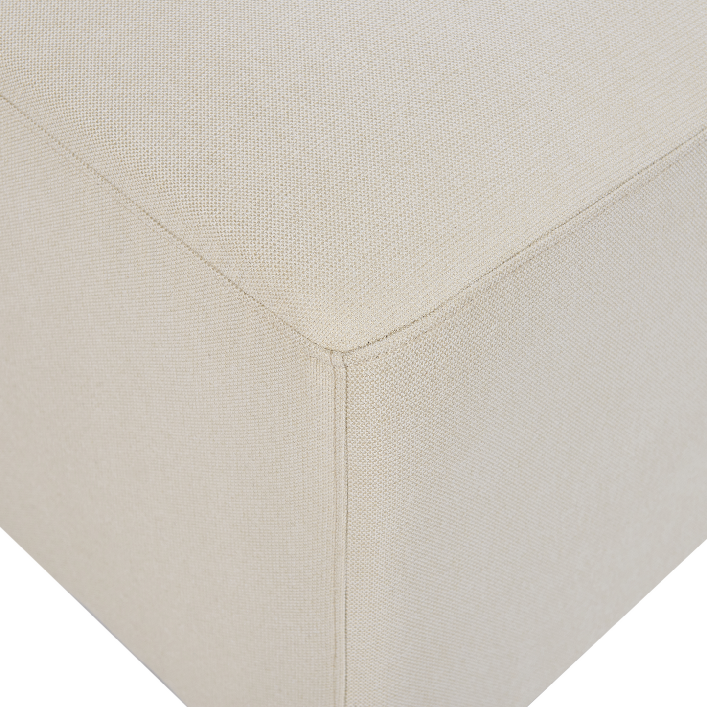 Ottoman Light Beige Minimalist Footstool