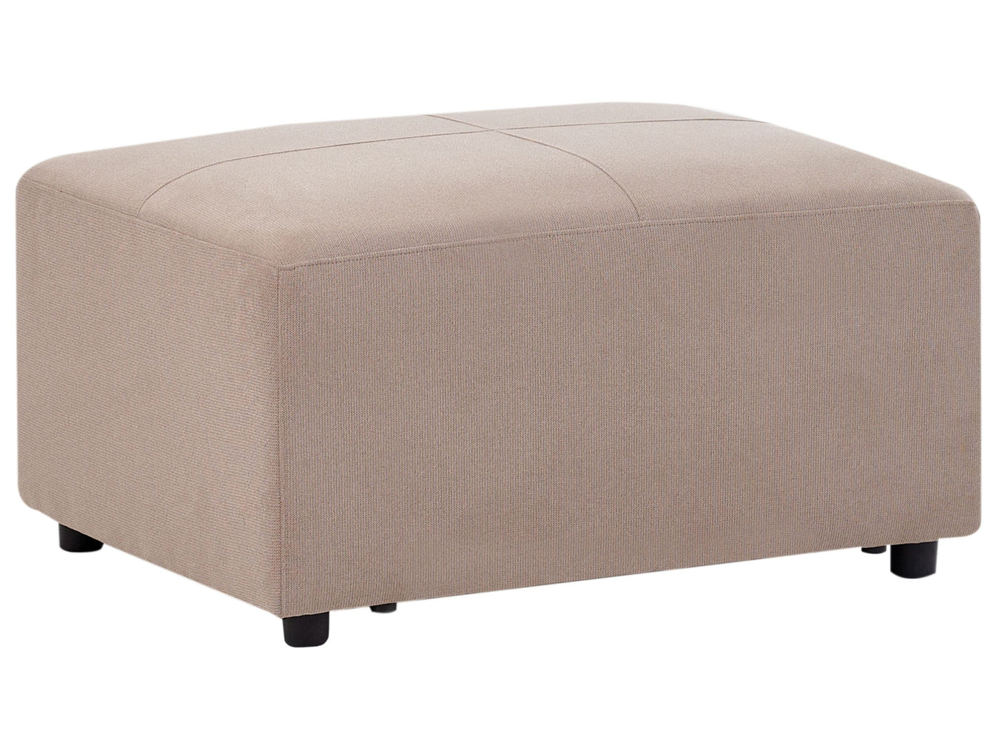 Taupe Upholstered Ottoman Footstool Minimalist Modern