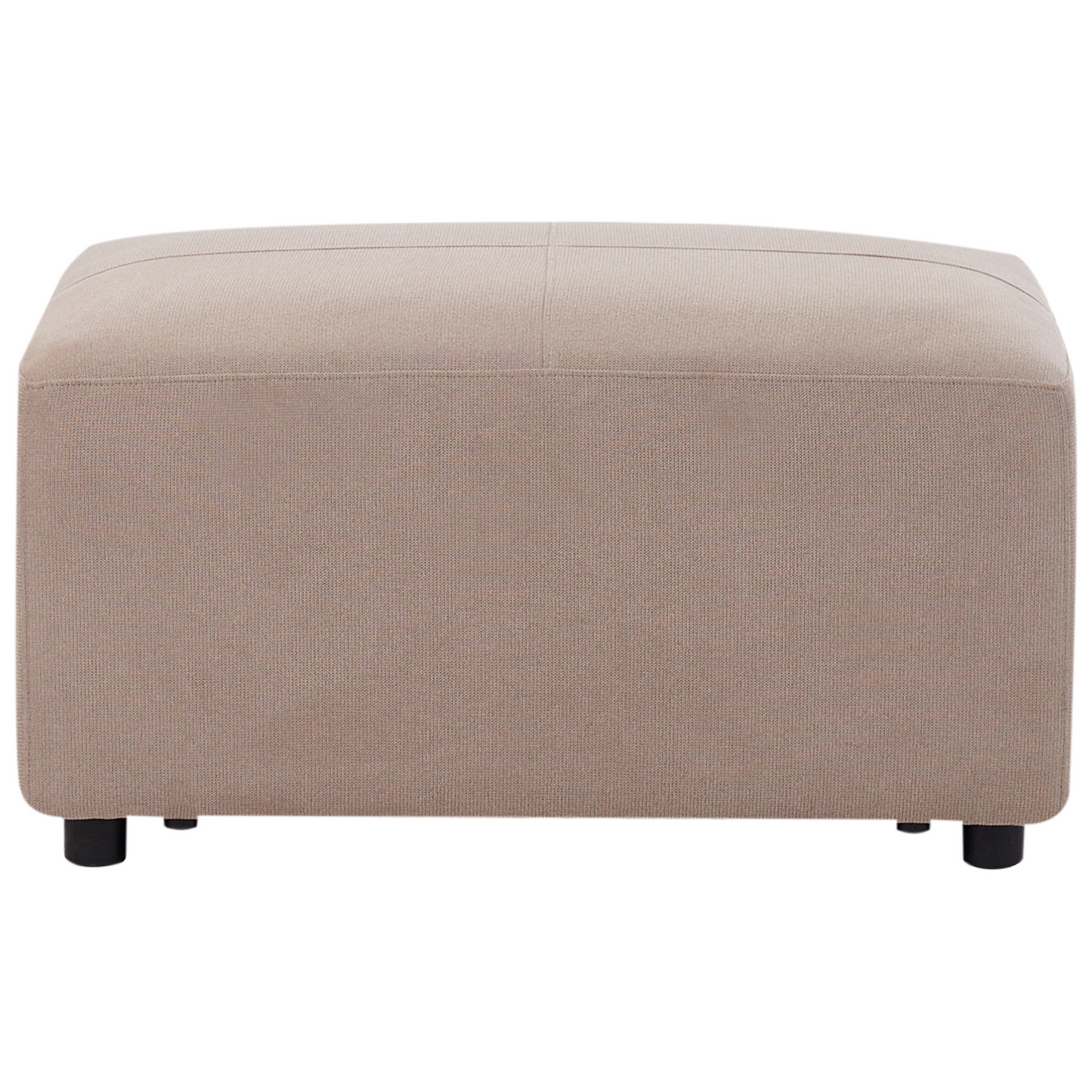 Taupe Upholstered Ottoman Footstool Minimalist Modern