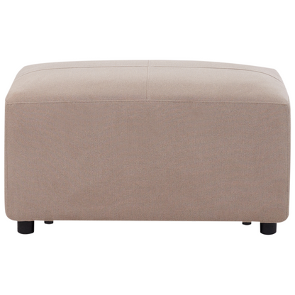 Taupe Upholstered Ottoman Footstool Minimalist Modern