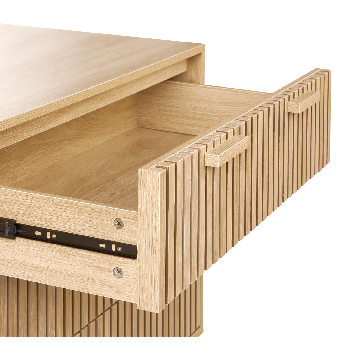 NordicNest Chest Of Drawers Light Brown Matte Finish With 3 Drawers Scandinavian Style