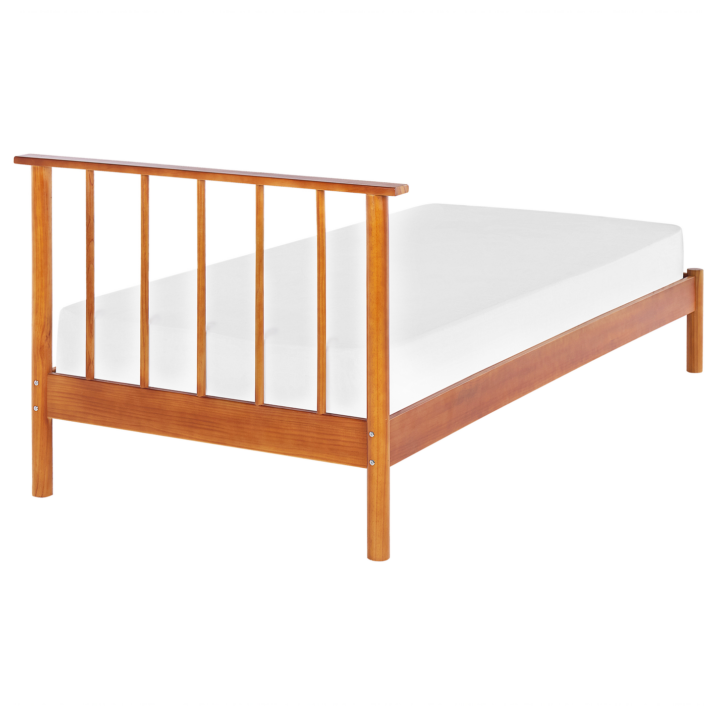 EU Pine Wood Single Bed 3ft With Headboard Slatted Frame
