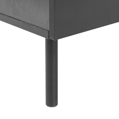 NovaHome 6 Drawer Chest Black MDF Modern Storage Unit For Living Room
