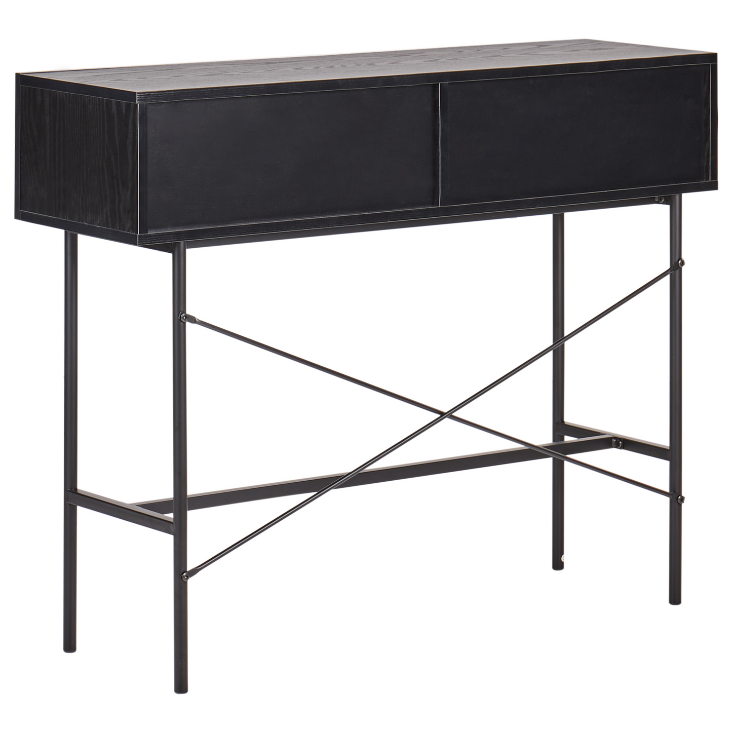 Nova Home 3 Drawer Console Table Black MDF 100x30 cm