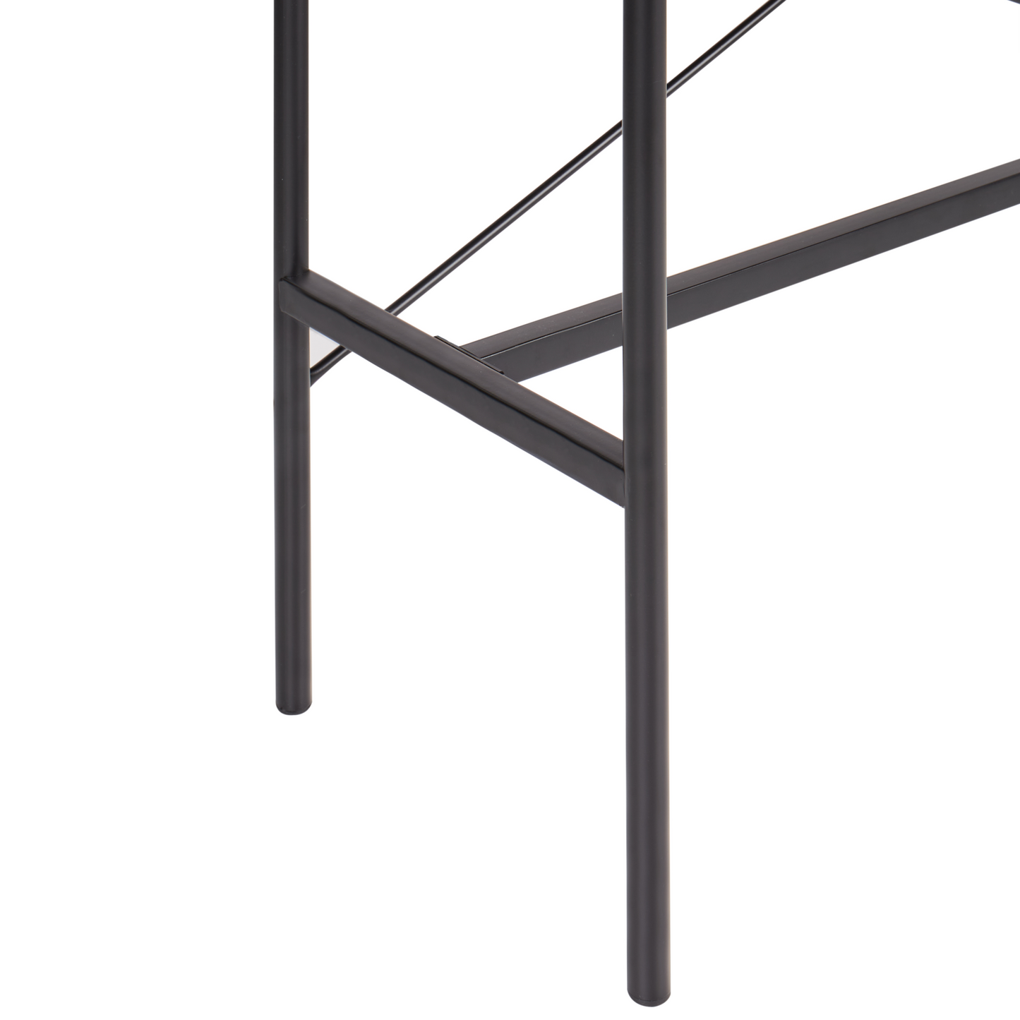 Nova Home 3 Drawer Console Table Black MDF 100x30 cm