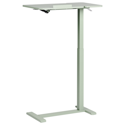 Manually Adjustable Laptop Desk Light Green Steel Frame 70 x 40cm Sit and Stand