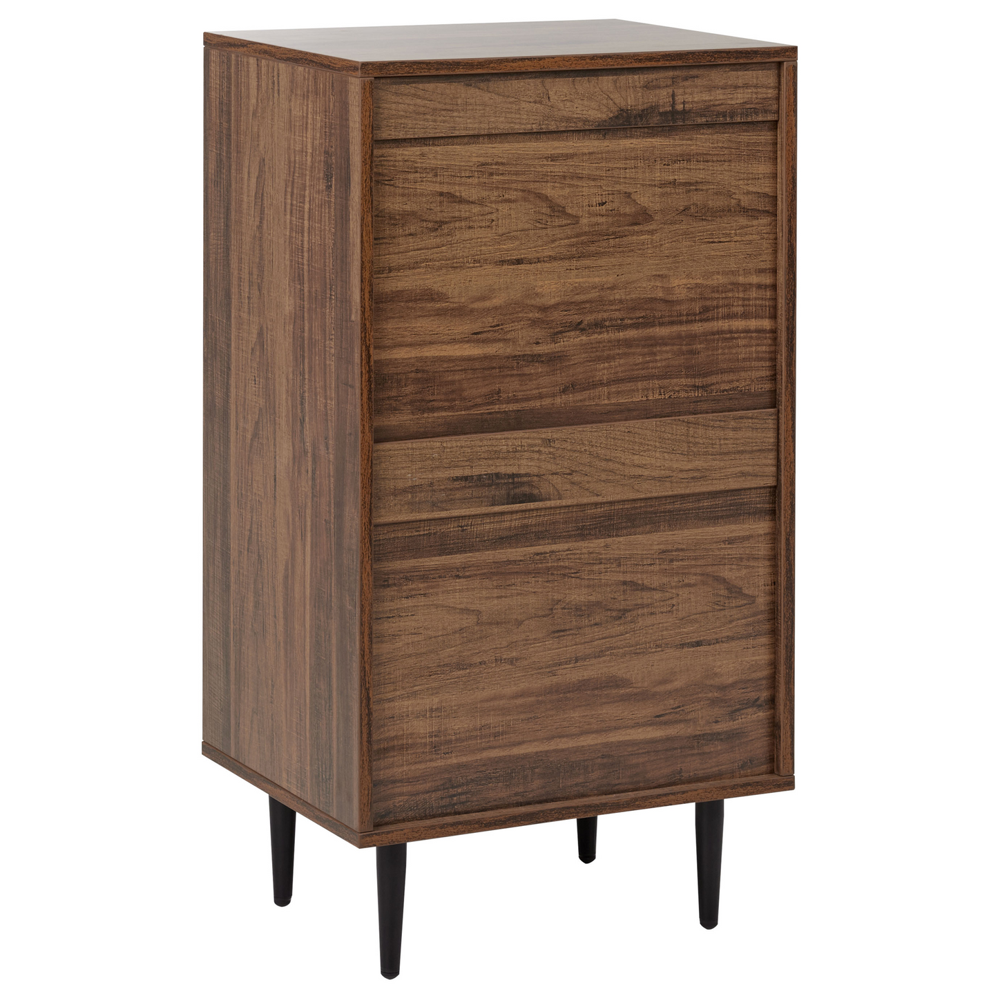 NovaHome Chest of Drawers MDF Dark Brown 4 Drawers Iron Legs Modern