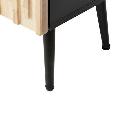 NovaFrame TV Stand Modern Light Brown MDF Frame Iron Legs