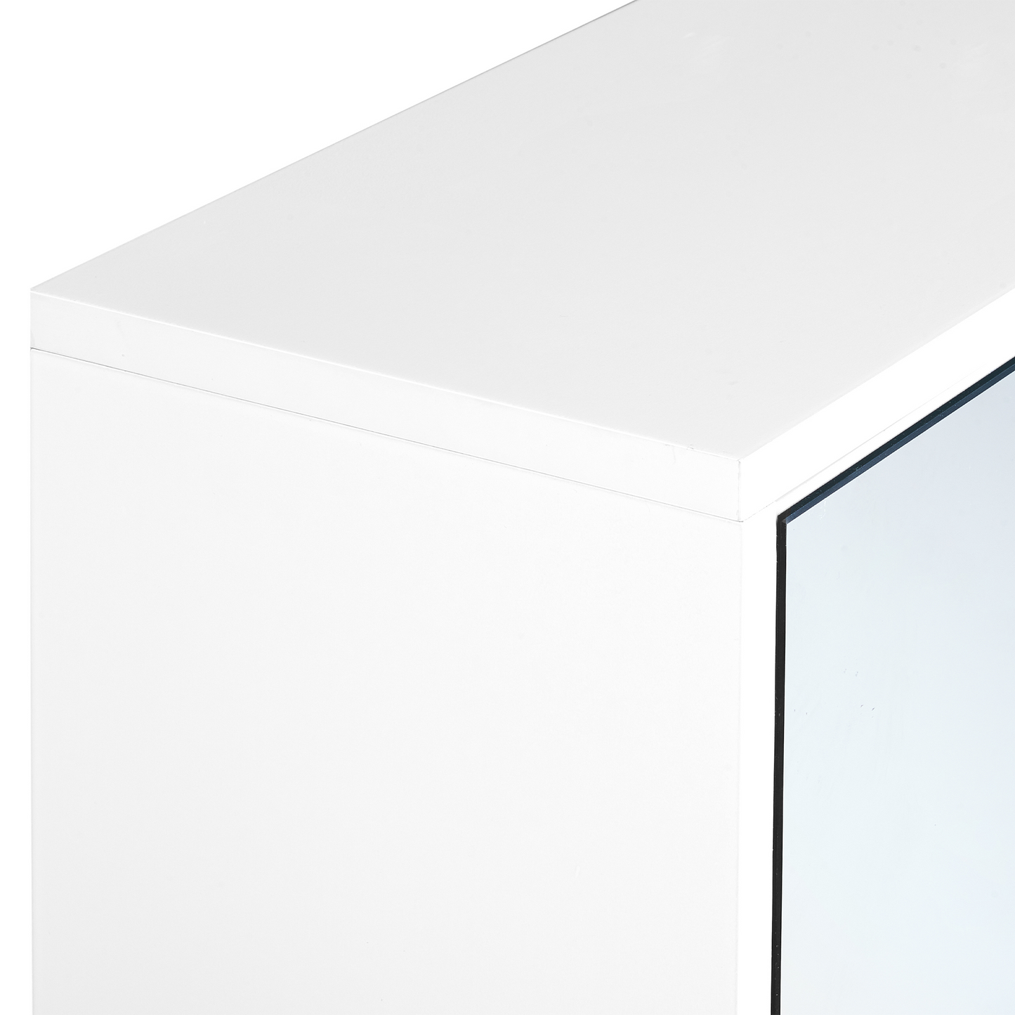 NovaCasa Wall Mounted Mirror Cabinet White And Light Wood Push-Open