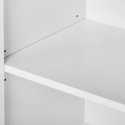 NovaCasa Wall Mounted Mirror Cabinet White And Light Wood Push-Open