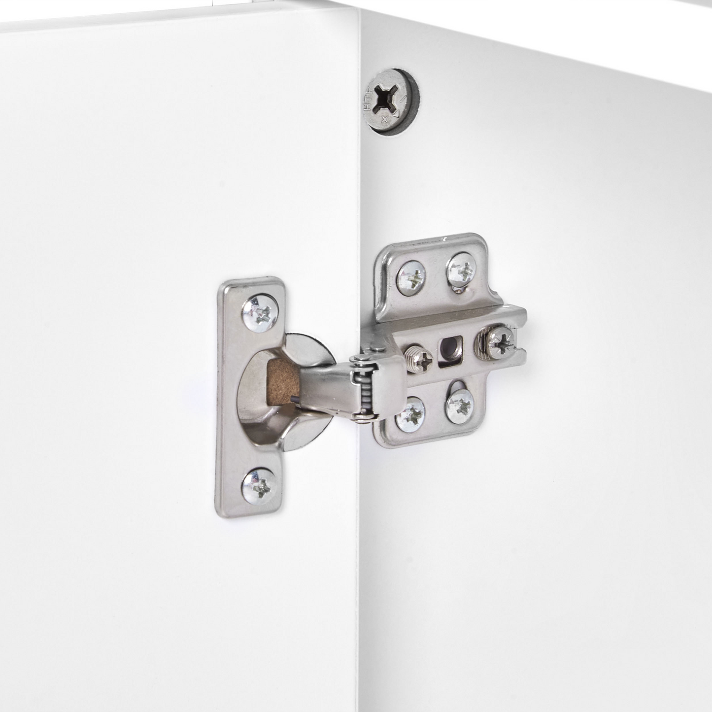 NovaCasa Wall Mounted Mirror Cabinet White And Light Wood Push-Open