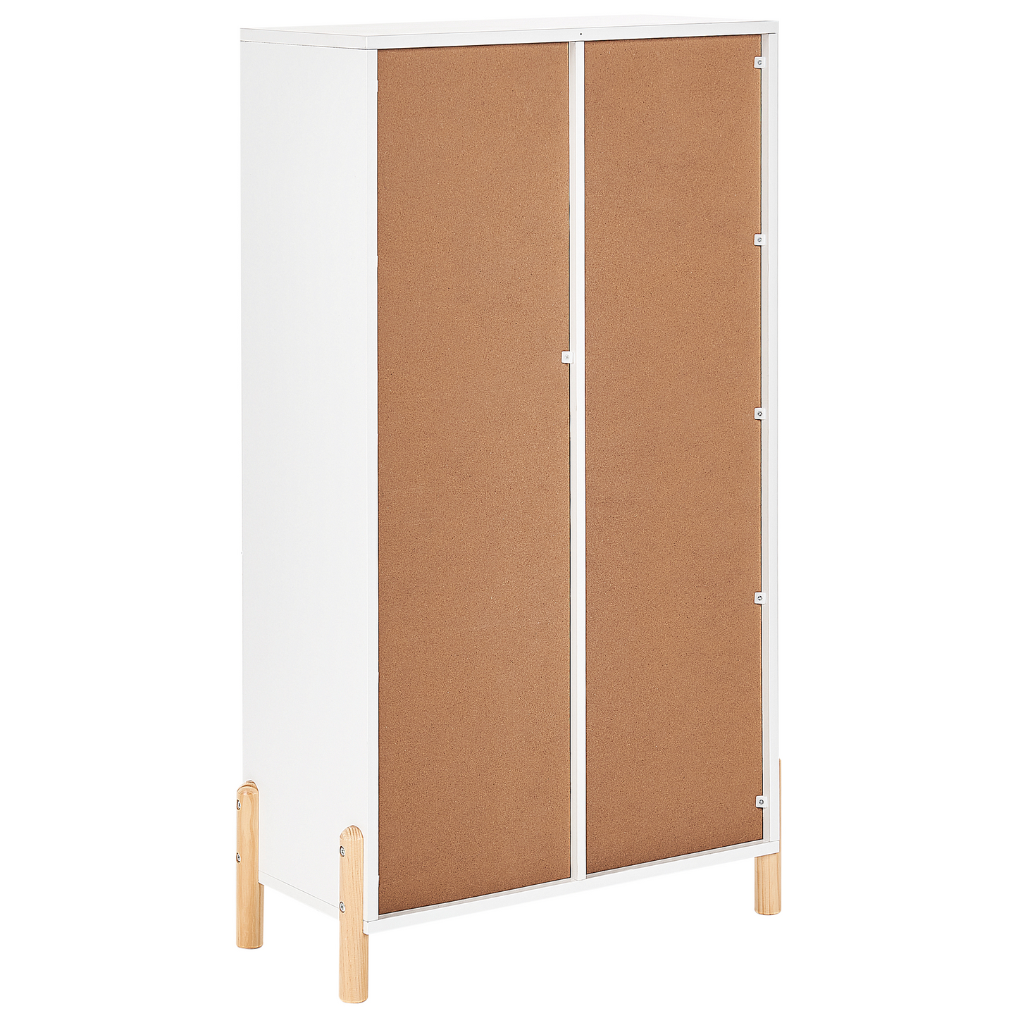 BrightNest Cloud Motif Bookcase White MDF Pine Legs for Kids Room