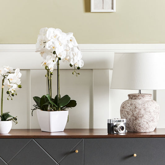 Orchidea Faux Orchid Plant 59cm White and Green Decor