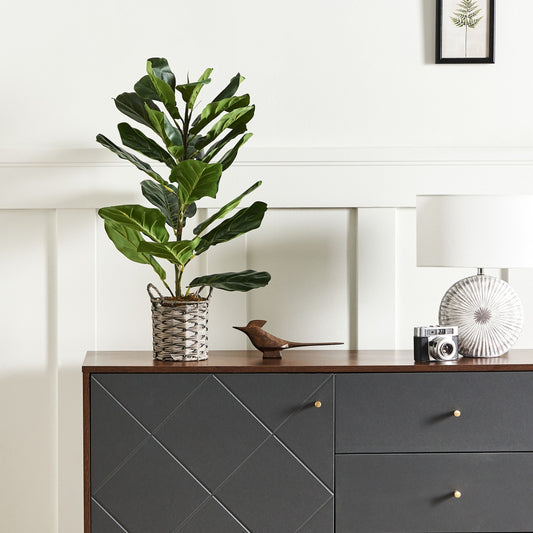 Fiddle Leaf Tree 72cm Green Potted Plant Realistic Leaves