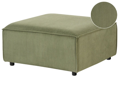 Element Green Cord Ottoman Modular Footstool With Black Legs