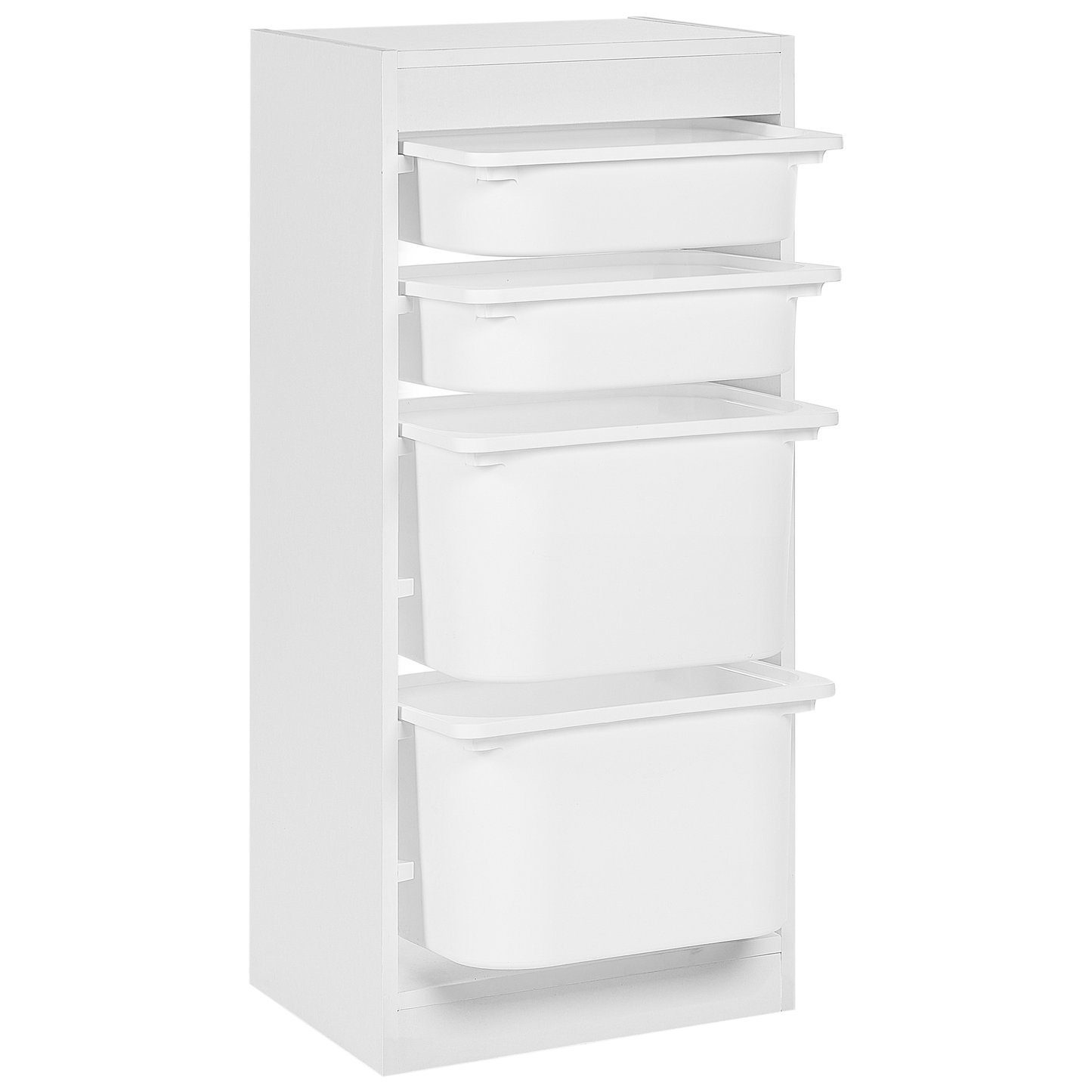 Kids Shelf With 4 Drawers White