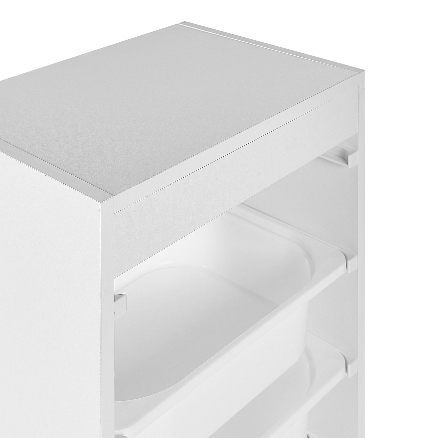 Kids Shelf With 4 Drawers White