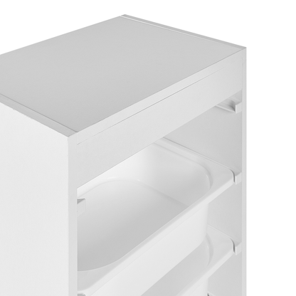 Kids Shelf With 4 Drawers White
