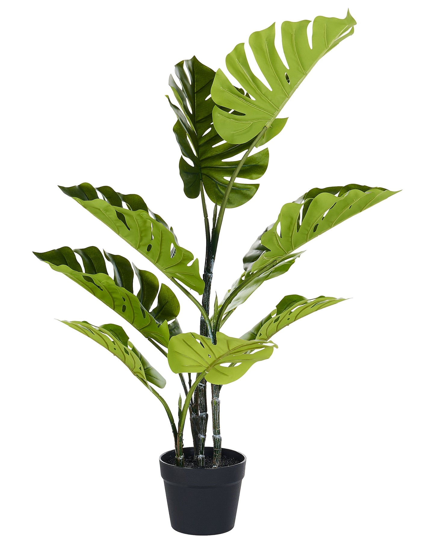 Living Monstera Potted Artificial Plant 94cm Green Black