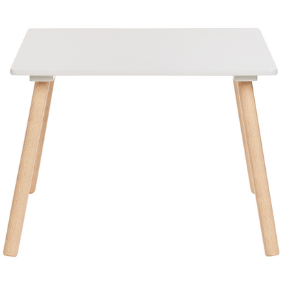BrightNest Kids 2 Seater Table And Chairs Set White And Light Wood