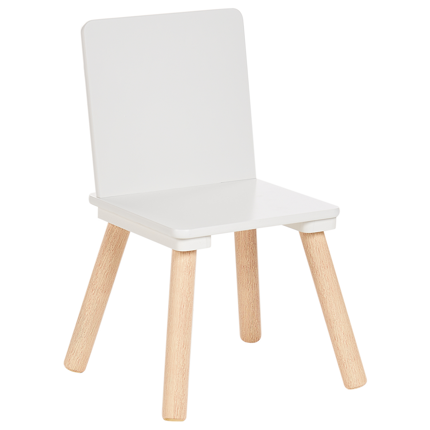 BrightNest Kids 2 Seater Table And Chairs Set White And Light Wood