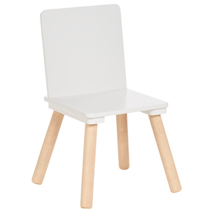 BrightNest Kids 2 Seater Table And Chairs Set White And Light Wood