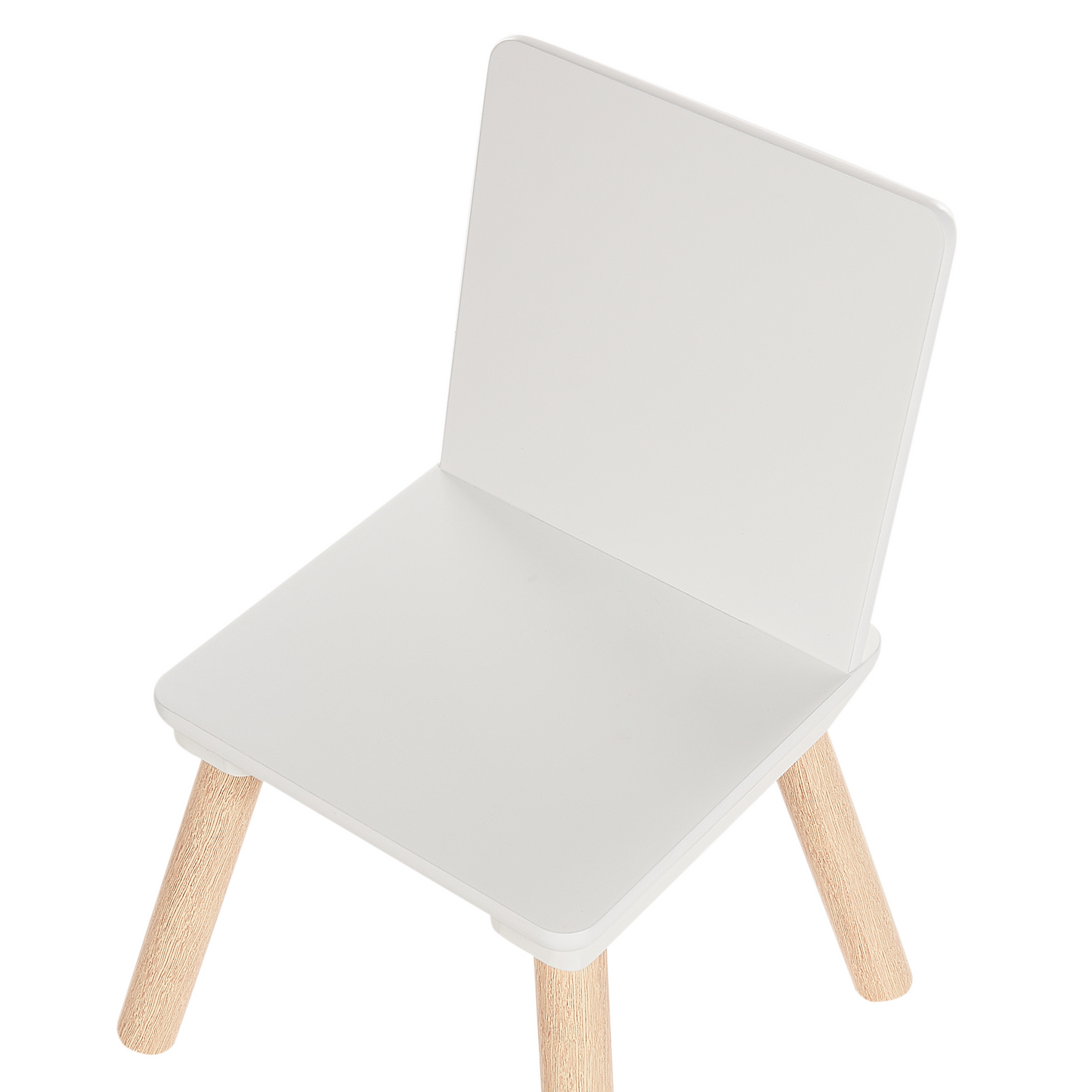 BrightNest Kids 2 Seater Table And Chairs Set White And Light Wood