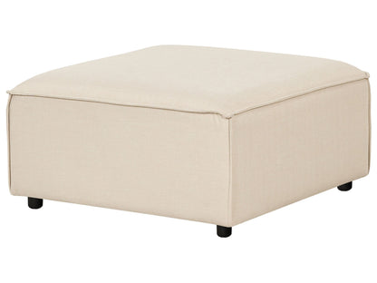 Element Beige Modular Square Ottoman Footstool With Black Legs