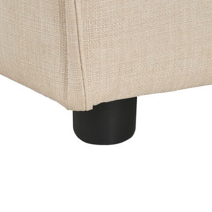 Element Beige Modular Square Ottoman Footstool With Black Legs