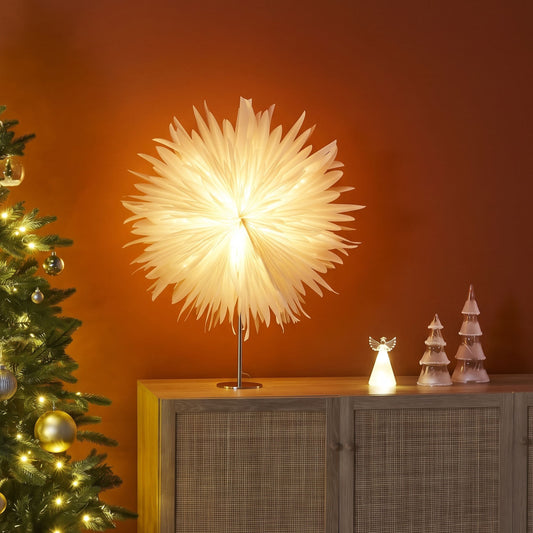 Snowflake Star White Paper And Iron Decorative Christmas Lamp Handmade Premium Quality