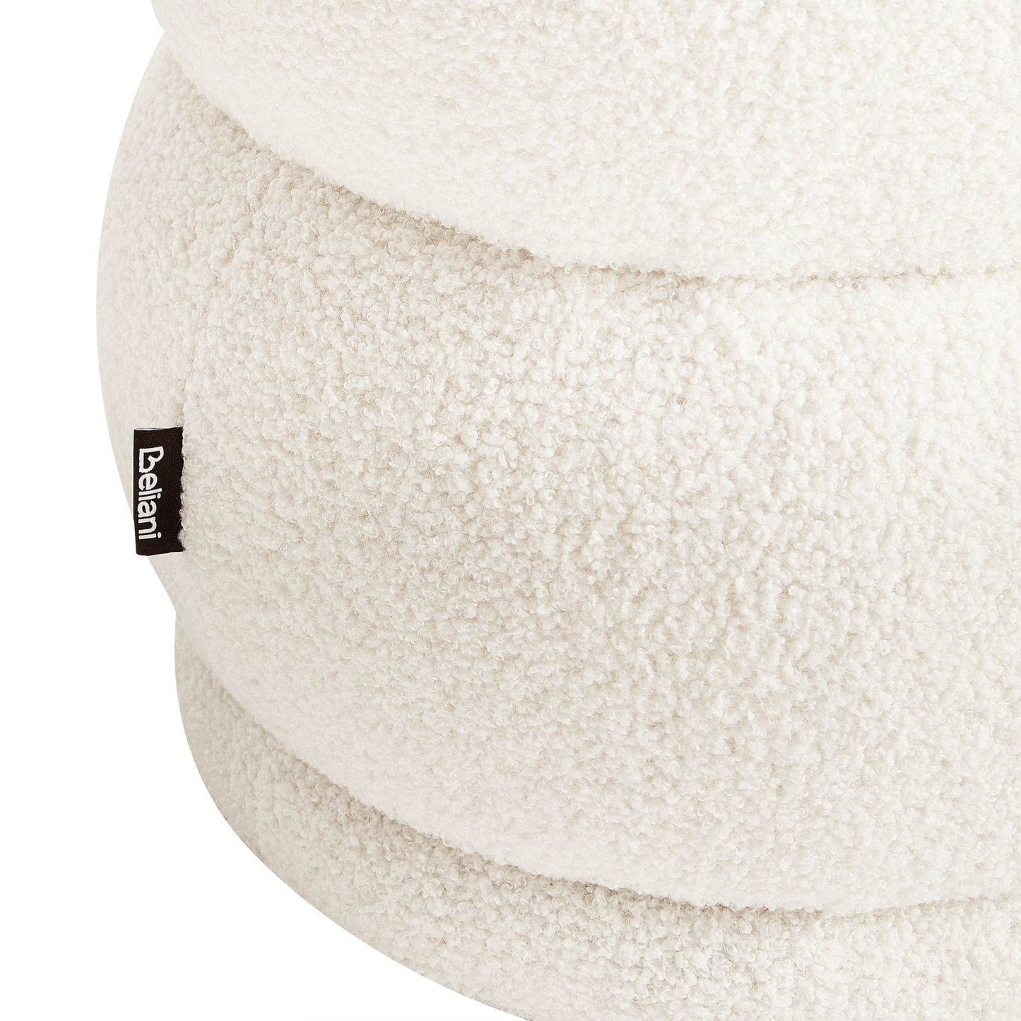 Home Off White Boucle Upholstered Bed Bench Stool With Plush Comfort And Versatile Footrest