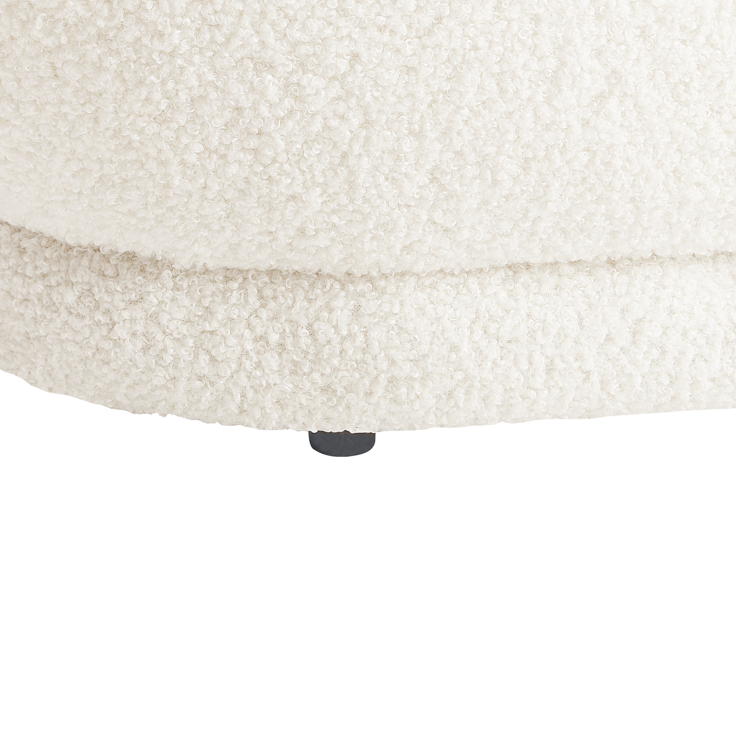 Home Off White Boucle Upholstered Bed Bench Stool With Plush Comfort And Versatile Footrest