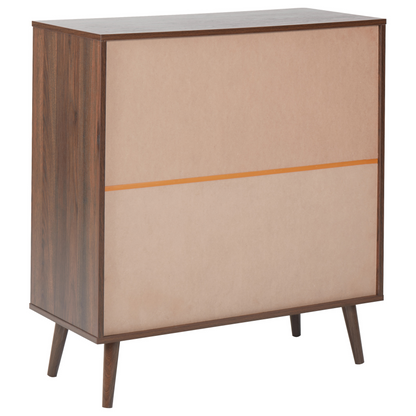 Home Sideboard Dark Engineered Wood 2 Door Wine Rack