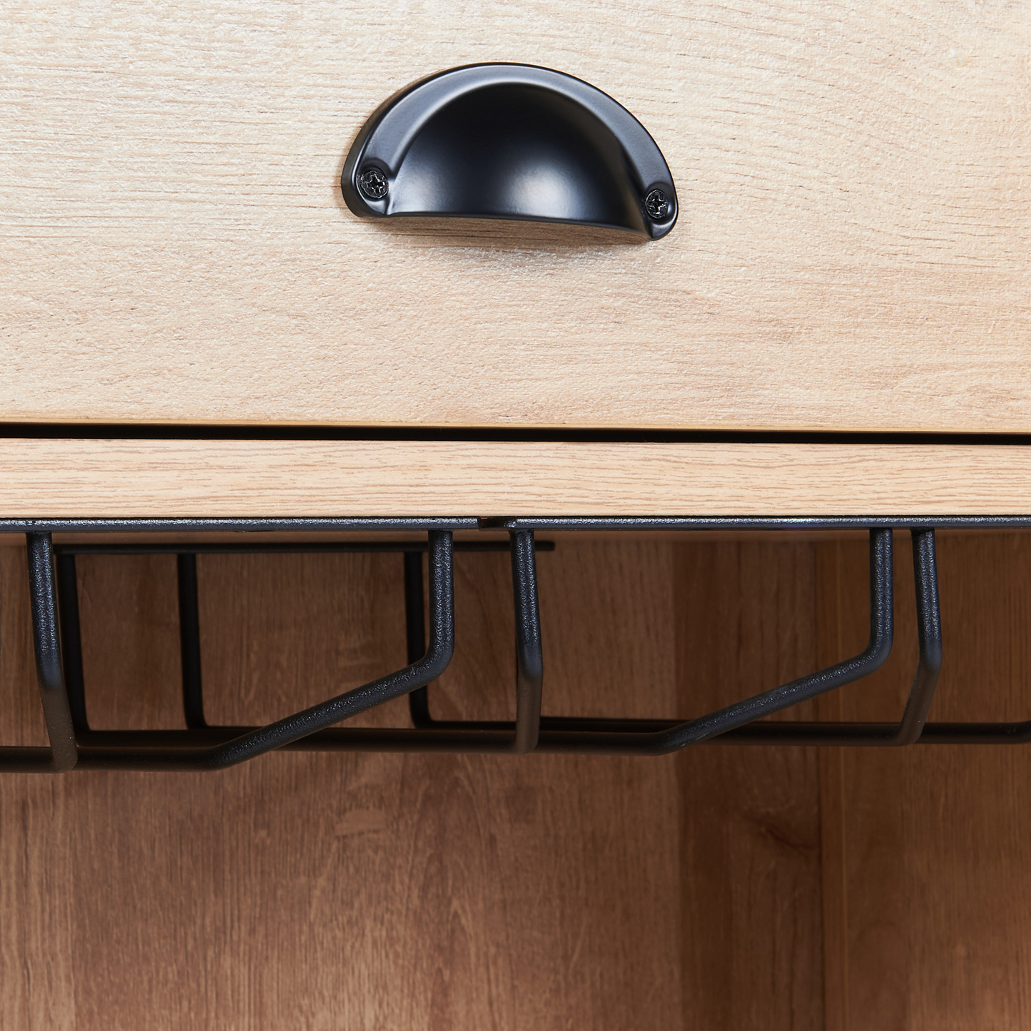 Sideboard Light Brown Particle Board Traditional 1 Drawer