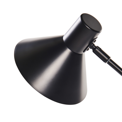Table Lamp Black Metal Adjustable Shade and Arm