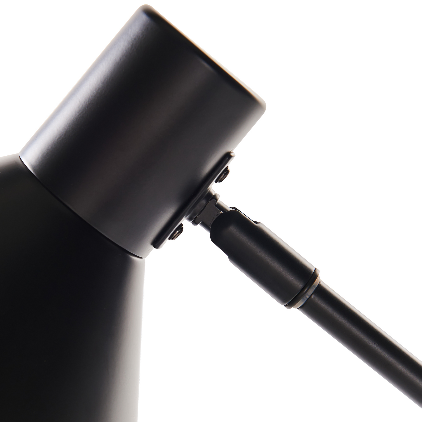 Table Lamp Black Metal Adjustable Shade and Arm