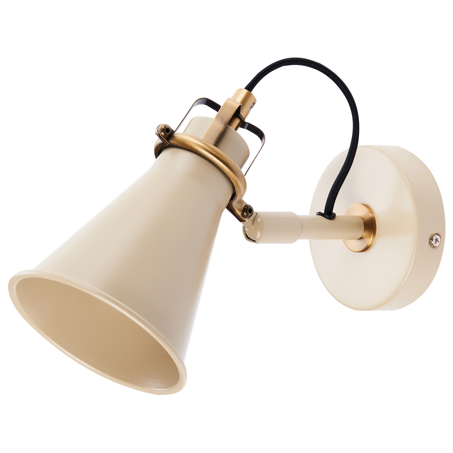 Beige Industrial Wall Lamps Set of 2 Adjustable Shades