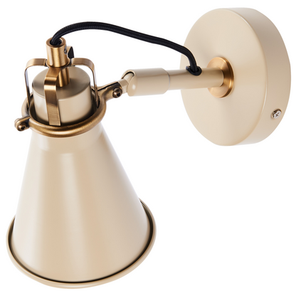 Beige Industrial Wall Lamps Set of 2 Adjustable Shades