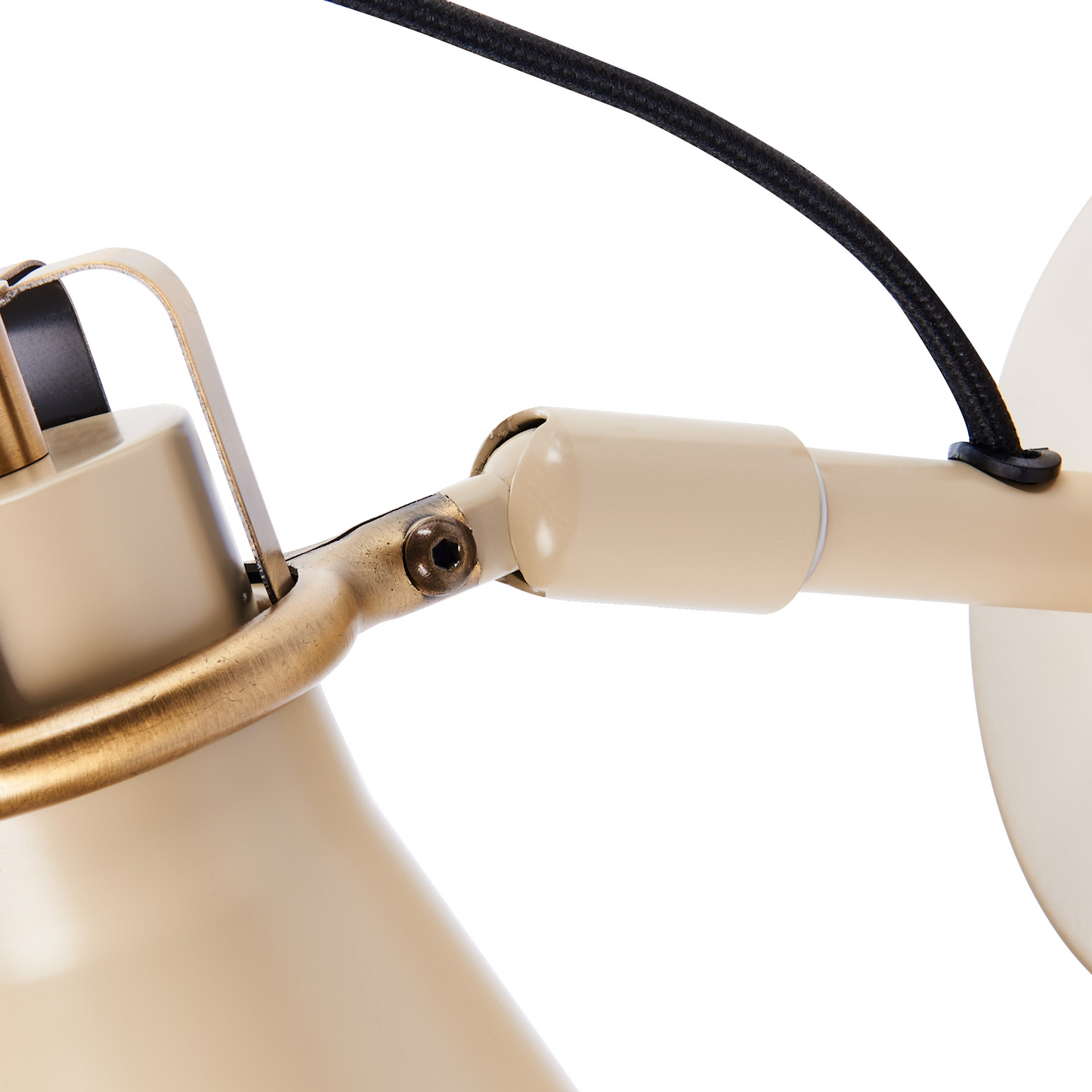 Beige Industrial Wall Lamps Set of 2 Adjustable Shades