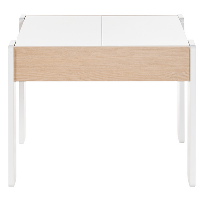 BrightNest Kids 2-Seater Table Set White Wood With Reversible Tabletop