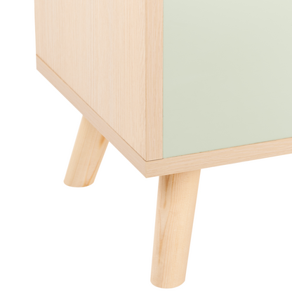 DinoNest Kids Clothes Rail With Storage Pine Wood MDF Light Brown