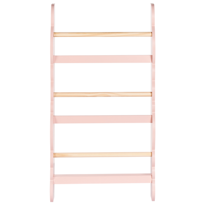 LittleNest Wall Bookshelf Pastel Pink 3 Tier Pine Wood MDF Kids Room