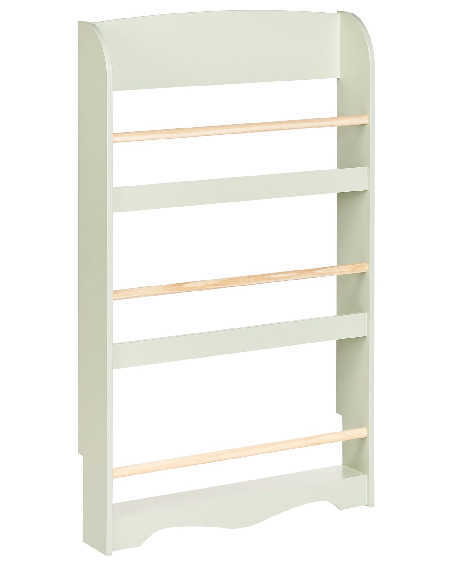 BrightNest Wall Bookshelf 3 Tier Light Green Kids Room