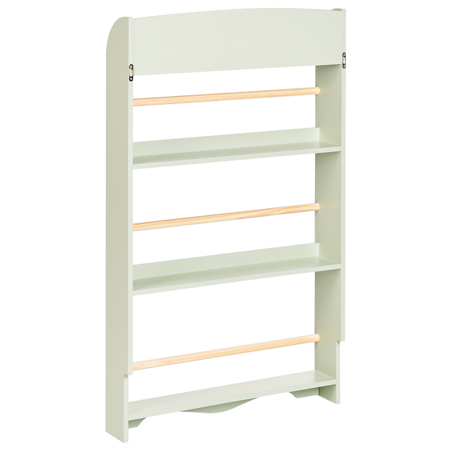 BrightNest Wall Bookshelf 3 Tier Light Green Kids Room