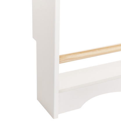 BrandName White 3 Tier Wall Bookshelf Pine Wood MDF For Kids Room